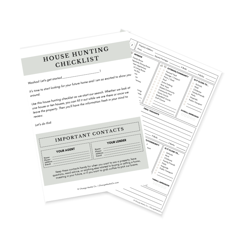 House Hunting Checklist 1